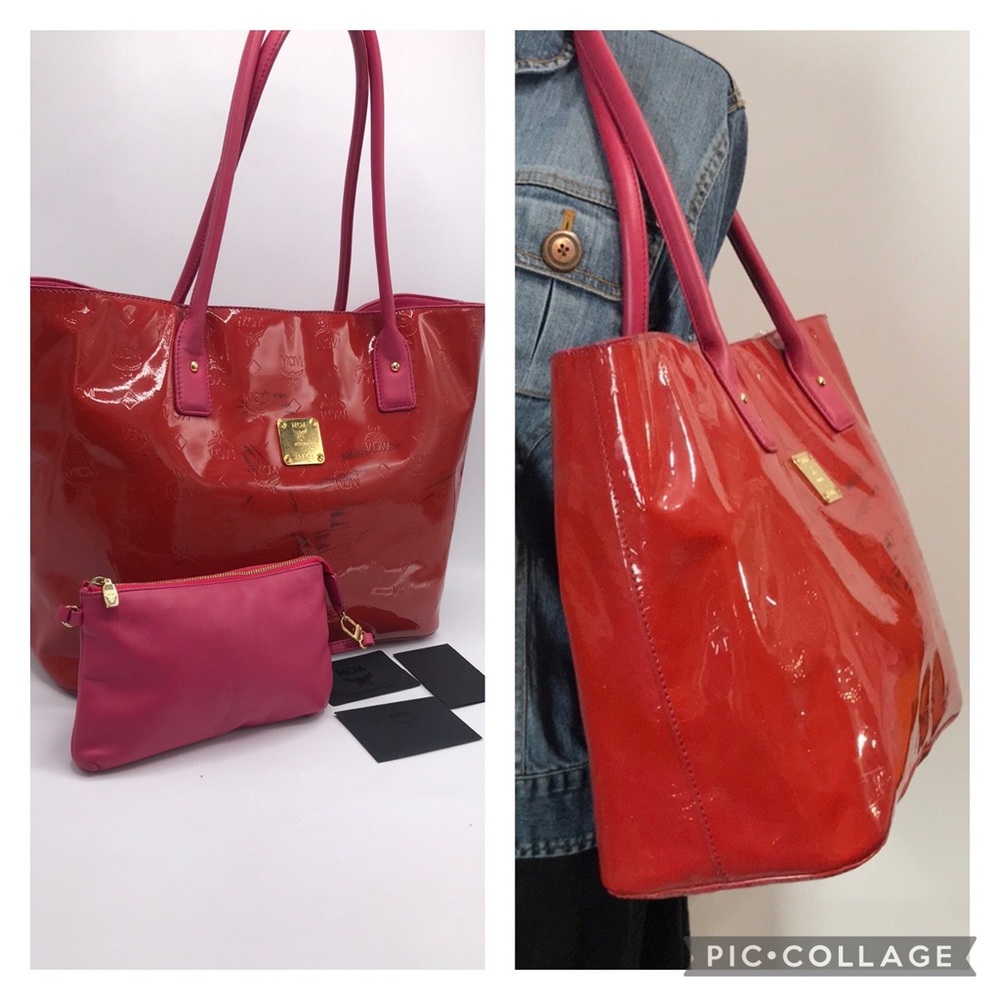 ❌CLEARANCE ❌Authentic MCM Limited Edition Red Tote & Wristlet